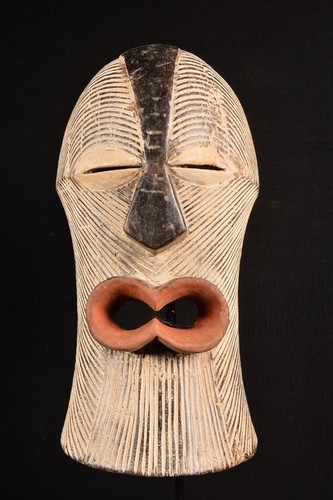 Masque ancien luba africain - masque,