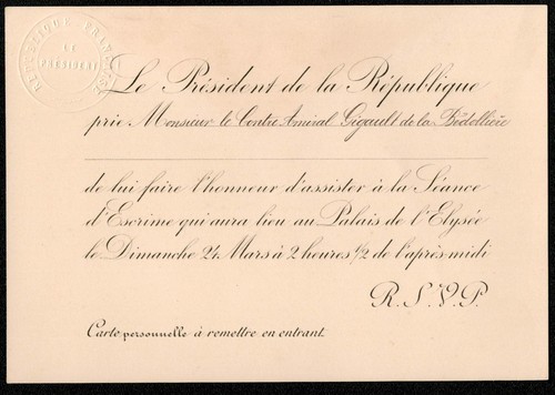 Invitation présidence la - présidence, de