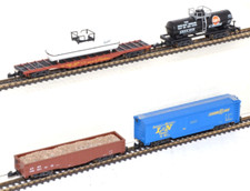 Marklin Z Scale 82514 MIXED LIVERY Freight Cars SET  UP L&N Santa Fe Gulf