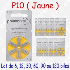 Pile VARTA pour Appareil Auditif série 10 code couleur JAUNE x 1 6 30 60 90 120