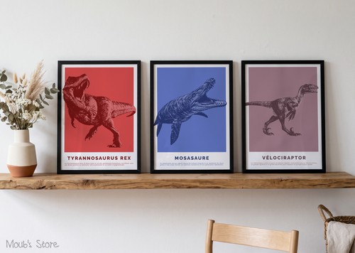 Lot dinosaures affiches - 3,