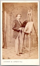 CDV 1870 Portrait peintre à