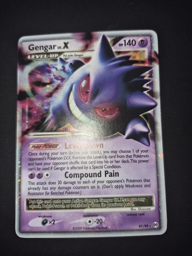 Pokémon card gengar lv x - pokémon,
