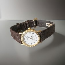 Raymond Weil Geneve Sub Dial Quartz 9824 18K Gold Electroplated GWO Ladies Watch