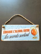 Plaque métal alcool, déco