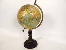Earth globe world map geographer J. Forest 17-19 rue Buci Paris XXème