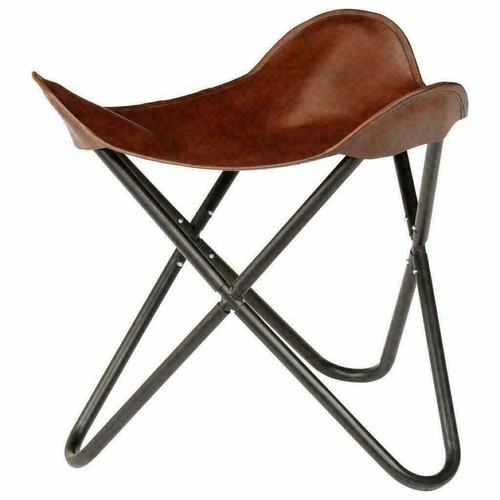 Pouf papillon cuir - en,