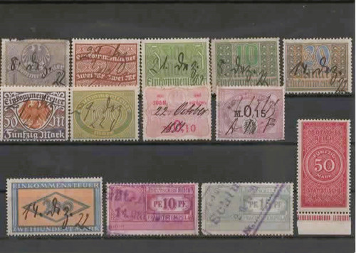 Fiscaux allemagne timbres - fiscaux,
