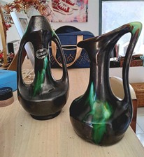 Lot 2 Vases Faience Thulin Art Nouveau