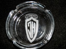 Cendrier gravé à la main par Artisan "Johnny Hallyday, J.H"