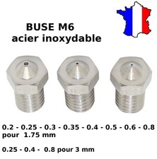 buse imprimante 3D acier inox