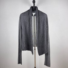 Cardigan ouvert femme Sarah Pacini gris viscose/lin tricot - taille unique