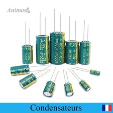 Condensateur chimique électrolytique radial faible ESR (1uF a 4700uF) 16V a 63V