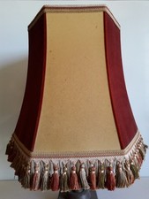 GRAND ABAT-JOUR  ANCIEN EN VELOURS & PEAU