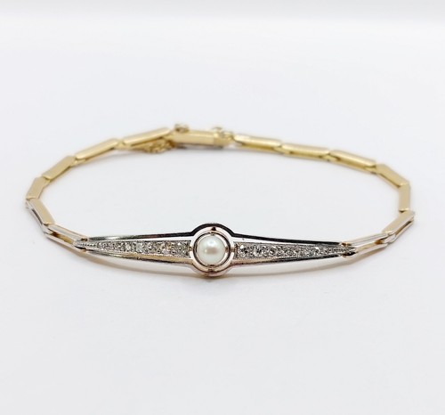 Bracelet art deco 18k - or,