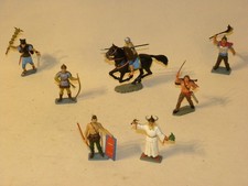 FIGURINE STARLUX DE L'ANTIQUITE ENSEMBLE GUERRIER GAULOIS VIKING CAVALIER ROMAIN