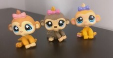 3 figurines PETSHOP singe