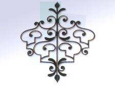 SAPPARSA wrought iron coat rack 4-seater wall