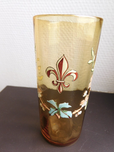 Ancien verre émaillé - verre,
