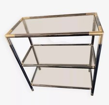 meuble console verre et laiton