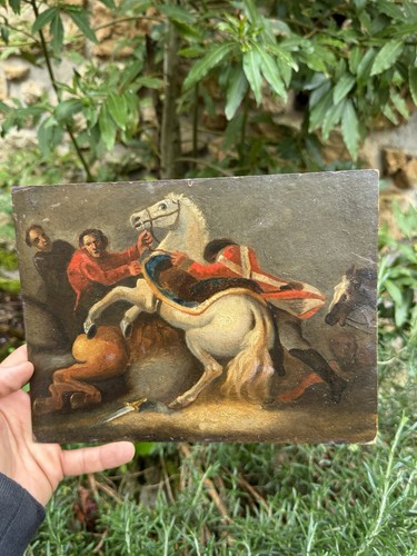 Peinture cavalier cheval - peinture,