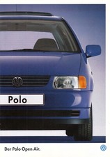 VW Polo Open Air III 3 Special Model Brochure Brochure 1996 Y