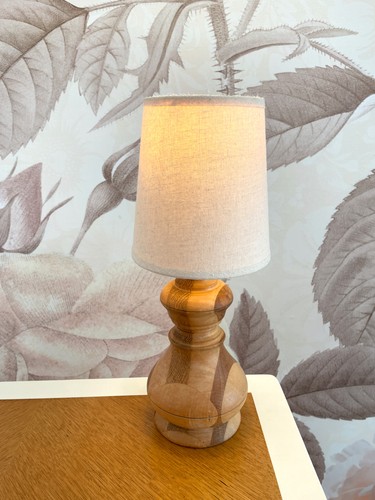 Lampe bois tourné et - bois,