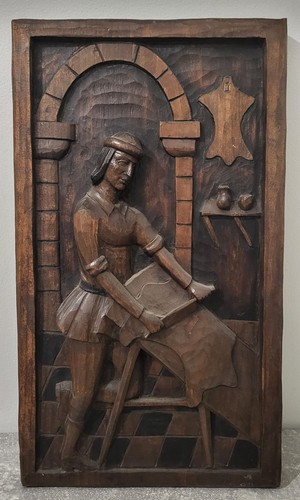 Sculpture bas relief bois - sculpture, bas-relief
