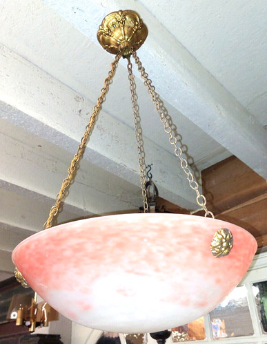 Lustre plafonnier verre - plafonnier, en