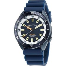 Montre Homme Solaire NAUTICA VINTAGE NAPNVS403 Silicone Bleu Sub 100mt