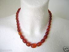 Collier En Ambre Antique D'Olives En Ambre Naturel 22,9 G/44,5 CM