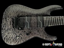 2020 ESP LTD BUZ-7 BUZ MCGRATH 7-STRING QUILT TOP ~ SEE THRU BLACK