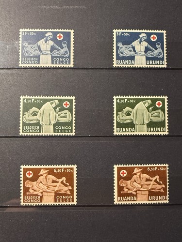 Timbres 1957 congo belge - timbres,