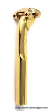 Campagnolo AERO Gold Plated Seatpost 26.8  Luxury Vintage Race Bike Made Italy