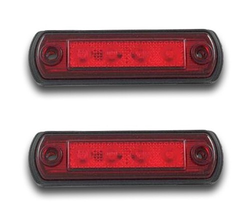 Paire 4led rouge queue - 4led,