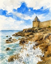 aquarelle bretagne