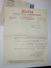 Lettre Cycles Stella Louison BOBET représentant 1952