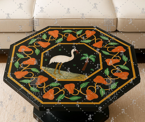 Table basse marbre octogonale - table,