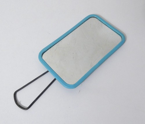 Ancien miroir barbier bleu - ancien,