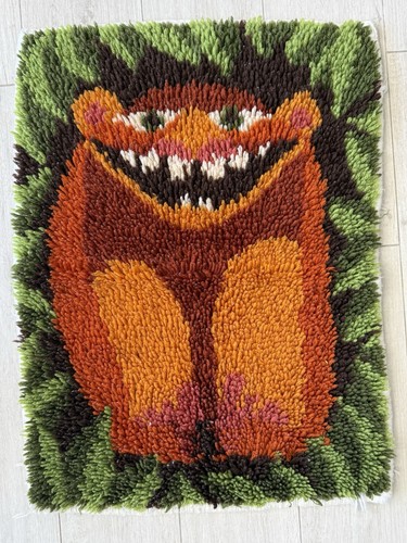 Tapis rya vintage 70s singe - vintage,