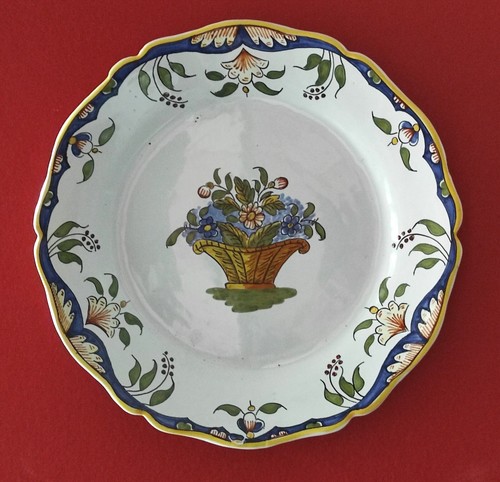 Assiette ancienne décor - assiette,