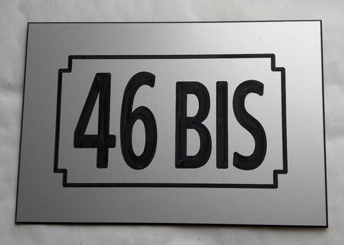 Plaque pvc numero - ou, de