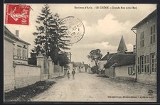 Old postcard Le Chêne, Grande Rue, east side 1909 
