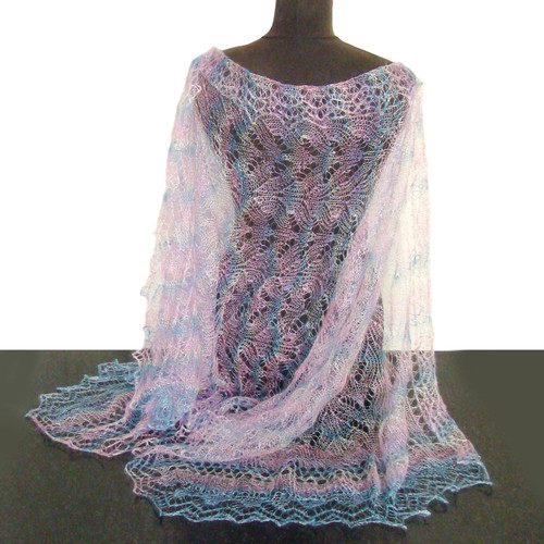 écharpe laine tricotée - tricotée, en