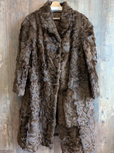 Manteau long vraie fourrure - manteau,