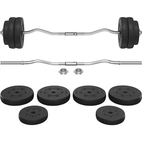 Barre curl avec disques - de,