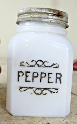 Antique milk glass pepper - glass,