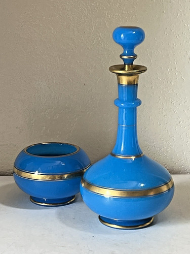 Ancienne carafe opaline verre - ancienne,
