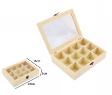 X Boîte À Bijoux En Bois Avec Vitrine 12 Compartiments 74026A DFH