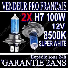 2 Ampoule H7 100W 6500K 12V Lampe Halogène Feu Phare effet XENON GAZ SUPER WHITE